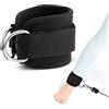WUFKOP Cavigliere con puleggia da palestra con velcr imbottito, cavigliere per allenamento dei glutei ed esercizi per le gambe, con cinturini alla caviglia in corda, accessori fitness unisex