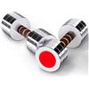 Dumbbells Heavy Rubber Dumbbell Barbell Cover 2 Rubber Dumbbells with Metal Handle (Color : Gold Size : 5kg) (Silver 5kg)