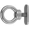 ULTECHNOVO Gancio di Sollevamento per Kayak, Kayak Accessories, Acciaio Inossidabile Argento, Montaggio su Binario, Facile da Spostare e Allentare, Senza Foratura Permanente