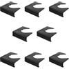 GRIRIW 8 Pezzi Protezione Angolare per Tavolo da Biliardo, Pool Table Corner Protector in ABS Nero, Protezione Angoli, Finitura Cromata, per Tavoli da Biliardo e Snooker, per Casa
