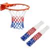MELVORATIX 2 Pezzi Rete da Basket in Poliestere,Rete Canestro Basket Esterno di Ricambio con 12 Anelli,Rete Basket Resistente per Canestri Standard Interno Esterno,Accessorio Sportivo per Allenamento e Tempo