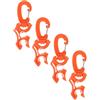 BESPORTBLE 4 Pezzi Clip per Immersioni Subacquee per Tubo Doppio, Gancio Fermatubo, Acciaio Inossidabile e Pp, Rosso, Compatibile, per Bcd e Snorkeling