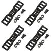 NUSITOU 4 Pezzi Fascia in Silicone per Bici con Ganci S, Supporto Nero | Fissaggio per Registratori e Videocamere, Struttura a Fori, Design Ispessito, per Bici e Città