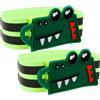 GALPADA Fascia Elastica Riflettente per Caviglia, Regolabile, Verde | Pvc, per Attività All'aperto e Ciclismo, Mantiene Ordinati i Pantaloni e Riduce Sporco e Sabbia