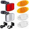 Jadesiegel Set da 8 Riflettori per Bici | 2 Riflettori Gialli & 2 Bianchi + Nastro Riflettent| Infrangibile & Alta Riflessione per Bici, E-Bike & Bici Bambini