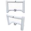 Sosoport Bianco Porta da Calcio con Rete in Pvc 160cm Gonfiabile | Compatta e Facile da Trasportare, per Giardino e Area Locale, Include Pallone da Calcio