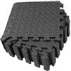 TOYANDONA 12 Pezzi Tappeto a Incastro in Eva Foglia 30x30 | Antiscivolo, Riduzione della Fatica e Sollievo Dalla Pressione, Nero, per Corridoio e Stanza Yoga