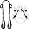 XaiYimee Banda Multifunzionale per Gambe M Legs Fun Strap Swing Supplies, Posizioni Multiple per l'allenamento Explore (Nero)