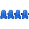 DEARMAMY 4 Set Tappi Terminali per Tubi Trampolino, Copertura Asta Blu | Fissaggio Stabile per Recinzione di Sicurezza, Cappucci per Pali, Viti Incluse, Blu