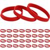 lasuroa 32pz Fermi per Freni da Sci, Fermi per Fascette per Freni da Snowboard Fascia in Gomma per Freni per Accessori da Sci Invernali (Rosso)