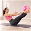 Generic Confezione da 1 mini palla da pilates, 22,5 - 24,9 cm, morbida palla anti-scoppio per esercizi, viola o verde, per allenamento di base, equilibrio, palestra domestica, rosa