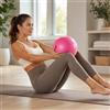 Generic Piccola palla da yoga per pilates, allenamento di base e equilibrio, rosa | Il design leggero da 100 g è facile da trasportare e riporre; ideale per stretching, movimenti controllati e routine di