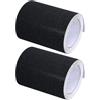 BESPORTBLE 2 Rotoli Nastro Antiscivolo 80 Grana Pet Nero per Rampe | Superficie Testurizzata, Adesivo Peel And Stick, Taglio Personalizzato, Uso Marino Esterno, Finitura Nera