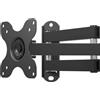 Benza Supporto monitor girevole a parete Ibenzoa®, per schermi fino a 30 pollici, capacità di carico fino a 15 kg, standard VESA 75x75/100x100, acciaio nero, inclinazione -15°/+15°, rotazione a 360°/180°
