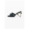 Desigual, scarpe con tacco effetto pelle, Donna, Poliuretano, Nero, 36