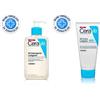 CeraVe SA Detergente Levigante per pelle molto secca, ruvida e screpolata 236 ml + Crema levigante 10% Urea Acido Salicilico Pelle Molto Secca, Ruvida Screpolata, 177 1 pz Set