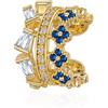 Jenosy Gold Ear Cuff - Orecchini da donna non aperti, placcati in oro 18 carati, con zirconia cubica, idea regalo per donne