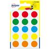 AVERY Etichette adesive tonde PSA - in carta - permanenti - diametro 19 mm - 15 et-fg - 6 fogli - colori assortiti - Avery (unità vendita 1 pz.)