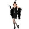 W WIDMANN MILANO Party Fashion - Set costume anni '20 | Costume da Charleston Flapper con abito con frange, fascia per capelli e piuma per Carnevale ed eventi anni '20