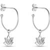 Stroili Orecchini A Cerchio Silver Moments Argento Rodiato Cubic Zirconia