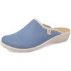 Fly Flot T4368 Fe Blu Ciabatte Donna Made in Italy Vera Pelle ANTISHOCK Tessuto