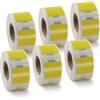 BETCKEY - 6 Rotoli 11353 Etichette Colorate(giallo) Compatibile con DYMO S0722530, 13mm x 25mm, 6000 Etichette Multiuso Utilizzo per LabelWriter 450 4XL NON per 550 o 5XL