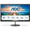 AOC MONITOR AOC LED 31.5 Wide Q32V4 IPS 2560x1440 4ms 250cd/mq 1.200:1(20.000.000:1) 2x2W MM HDMI DP Q32V4