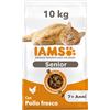 IAMS Senior - Cibo secco per gatti anziani con pollo fresco, 10 kg | Crocchette per gatti anziani dai 7 anni | Alimento secco completo e bilanciato | Con taurina e L-carnitina