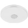 EGLO lampada da soffitto Milazzo, bagno, effetto cristallo | LED, telecomando, altoparlante Bluetooth, cambio temperatura colore e RGB, luce notturna, dimmerabile, bianco, IP44, Ø 40cm