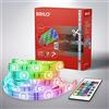 BRILONER Leuchten - Striscia LED 10m, tonalità regolabile, RGB, bande LED 300xRGB-LED 0,08W, autoadesiva