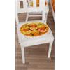 PETTI Artigiani Italiani - Cuscini per Sedia Cucina con Elastico da 2 Pezzi, Copricuscini in Microfibra, Coprisedia con Molla Disegno Arance, 100% Made in Italy