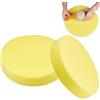 BENECREAT 2 pz Runner da Tavolo in Schiuma di Ceramica Gialla, Schiuma per Imbottitura Rotonda Ad Alta Densità da 30cm per Modellatura in Ceramica e Design Assorbente di Supporto