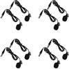 4 Pieces Microfono A Clip Da Colletto Lavalier Con Filo Di Registrazione