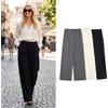 Willshela Pantaloni dritti con cerniera frontale solida moda donna Pantaloni da donna chic femminili a vita alta vintage a vita alta