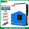 EASUN POWER Inverter Solare Ibrido EASUN 4.2kW 3.2kW 24V 6.2kW 48V 230V 120A MPPT Onda Pura Off-Grid Max PV 450V 2kW 12V