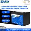 EASUN POWER Batteria portatile EASUN LiFePo4 con BMS integrato 100AH 300AH 12V 24V Batteria solare per campeggio, Classe A, durata 6000 cicli per elettronica di consumo