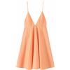 Willshela Mini abito a trapezio con cerniera senza schienale a righe arancioni moda donna Abiti da donna chic femminili con scollo a V e spalline sottili vintage