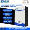 EASUN POWER Batteria Powerwall Easun 5kWh LiFePO4, Sistema di Accumulo Energetico al Litio 51.2V, 48V 100Ah per Uso Domestico, con Supporto BMS via CAN/RS485