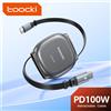Toocki 3 Pezzi Cavo USB C 100W a Ricarica Rapida Retrattile Tipo C per iPhone 17 16 15 Pro Max Samsung Xiaomi Huawei Macbook iPad
