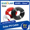 NONE Cavo Solare 10mm² 8AWG, Cavo Fotovoltaico PV Certificato TÜV, Cavo per Connessione Pannelli Solari, Rivestimento Rosso e Nero, 10m/30m/50m EU