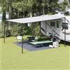 NONE Tappeto per tenda blu e grigio 400x300 cm in polietilene antiscivolo per campeggio