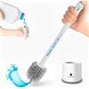 NONE Spazzola per WC in Silicone con Serbatoio per Sapone Liquido - Ideale per Bagni Piccoli e Uso Quotidiano