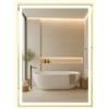 SONGMICS Specchio da Bagno con Luce SONGMICS, Specchio Rettangolare da Parete, Funzione Antiappannamento, Tonalità e Luminosità Regolabili, Trucco, Camera da Letto, Bagno, 70,7 x 50,7 cm, Bianco Nuvola