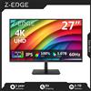 Z-EDGE Monitor Z-EDGE da 27 pollici 4K UHD 3840 x 2160 IPS 60Hz, 100% sRGB, luminosità 300cd/m², tecnologia FreeSync e Eye-Care HDR10, design con cornice ultrasottile, compatibile VESA