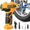 NONE Compressore d'aria portatile per pneumatici auto, moto e biciclette, 150 PSI max, con 4 adattatori per ugelli