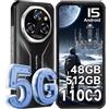 OUKITEL WP55 Pro 5G Smartphone Rugged Sbloccato Android 15-48GB+512GB/2TB, Cellulare Robusto, Display FHD+ da 6.6'', Fotocamera Posteriore da 108MP