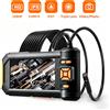 NONE Telecamera Endoscopica con Luci, Tripla Lente, Schermo IPS da 5 Pollici, Telecamera a Serpente con Funzione Split Screen 1080P, Strumento Boroscopio per Auto, Pareti, Fognature