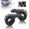 SOYAVISION Supporto Nero Regolabile per Faro Anteriore Moto con Morsetto da 22mm-32mm per Paraurti Esterno