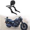 Samger Schienale passeggero Sissy Bar con imbottitura e portapacchi compatibile con Honda Rebel CMX300 CMX500 2017-2023 - Ricambi Moto