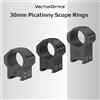 Vector Optics Anelli per Cannocchiale Vector Optics in Acciaio da 30mm, Profilo Basso, Medio e Alto da 1"/1.25"/1.5" per Montaggio su Guida da 20mm per Cannocchiali da Caccia
